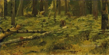 ウッズ Painting - 森林伐採の古典的な風景イワン・イワノビッチの木々
